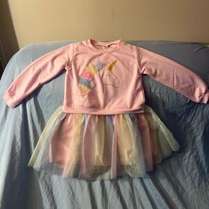 Pink Unicorn Kids Casual Dress